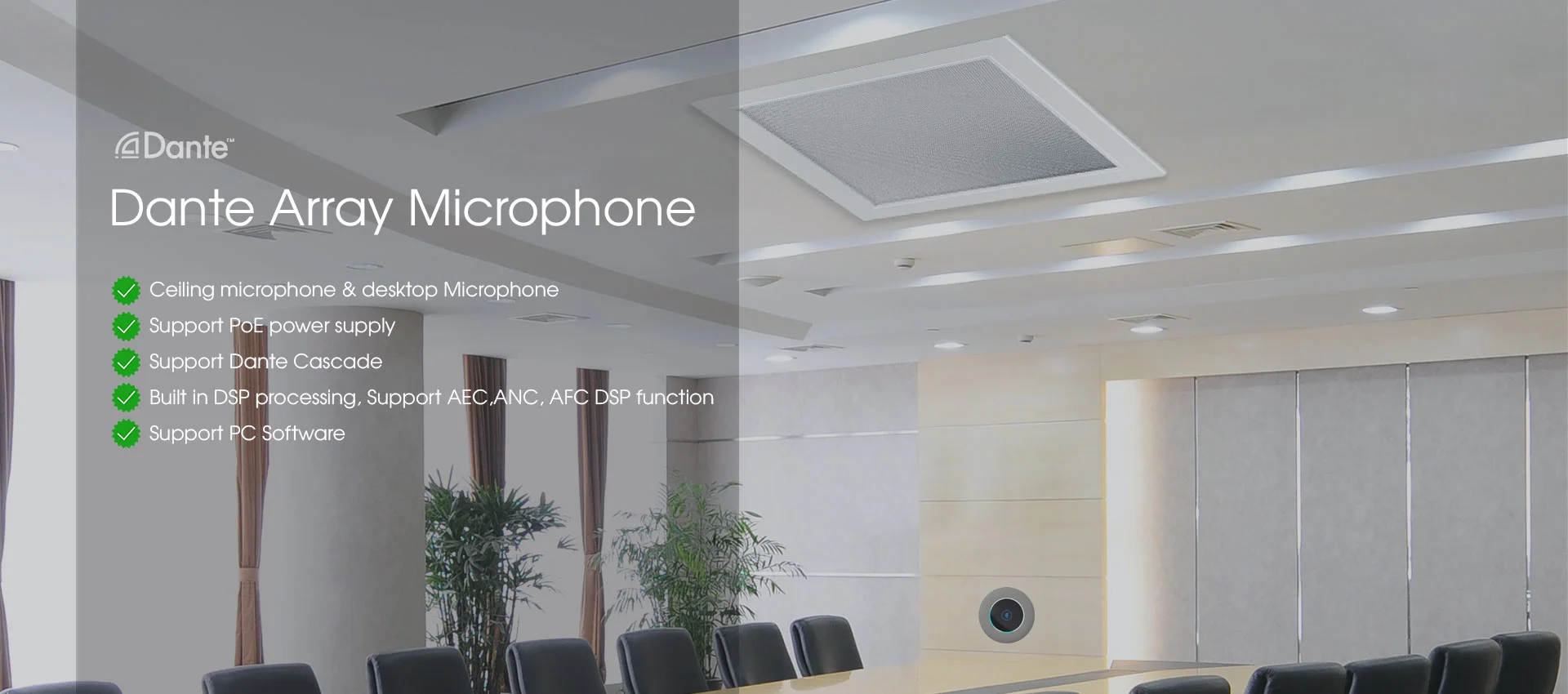 Producent mikrofonu z tablicy Dante