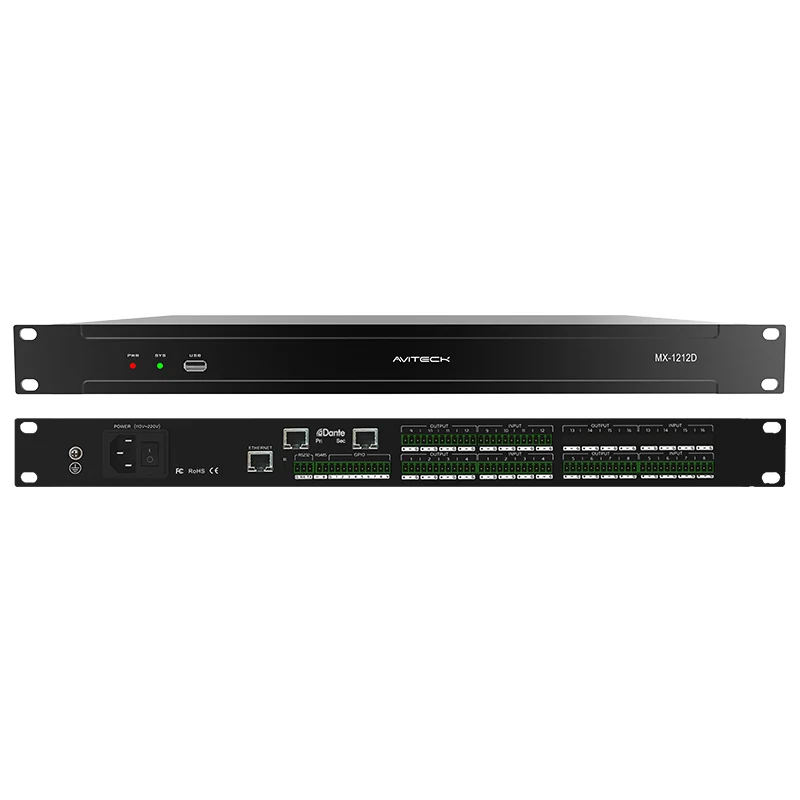 Dante 12 w 12 Out Network Audio Processor