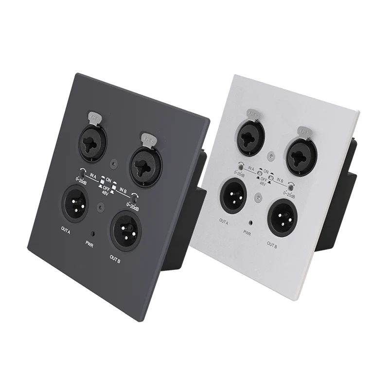 DANTE 2 CH Płyta ścienna Interfejs audio